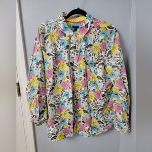 Talbots beautiful floral blouse. Size XL